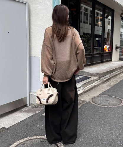 超寬鬆彎曲牛仔褲