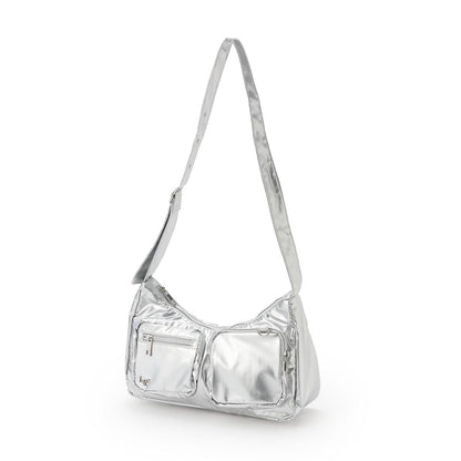 【LTXC】前置口袋扣帶單肩包