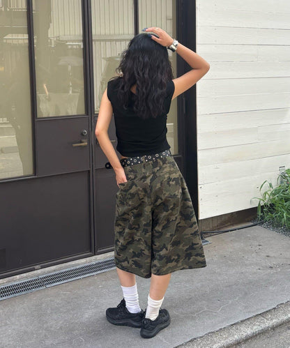 【AW】柄帆布半褲