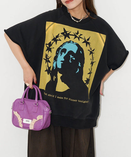 【復刻標籤】短袖拉甘運動衫