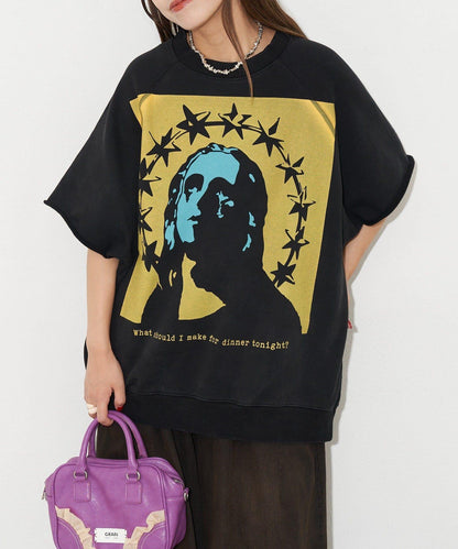 【復刻標籤】短袖拉甘運動衫