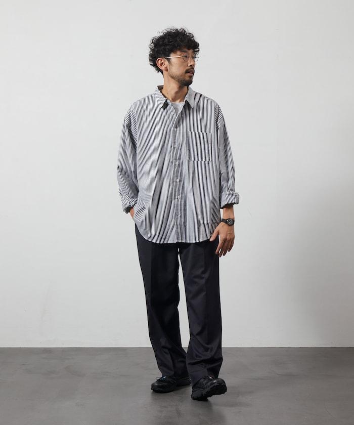 輕鬆合身寬鬆襯衫 / 常規領 / 長袖