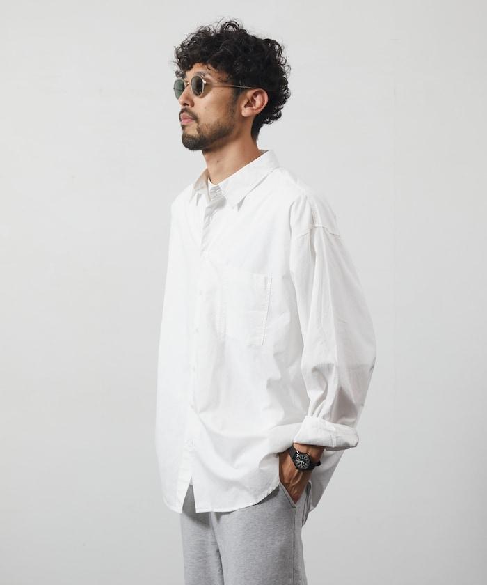 輕鬆合身寬鬆襯衫 / 常規領 / 長袖