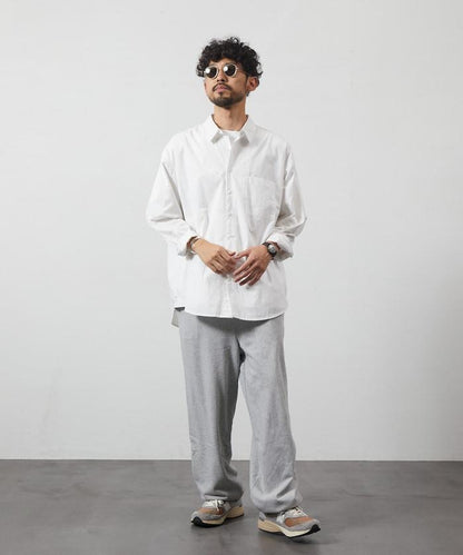 輕鬆合身寬鬆襯衫 / 常規領 / 長袖