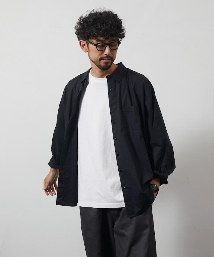 輕鬆合身寬鬆襯衫 / 常規領 / 長袖