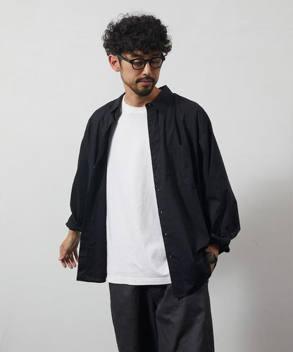 輕鬆合身寬鬆襯衫 / 常規領 / 長袖