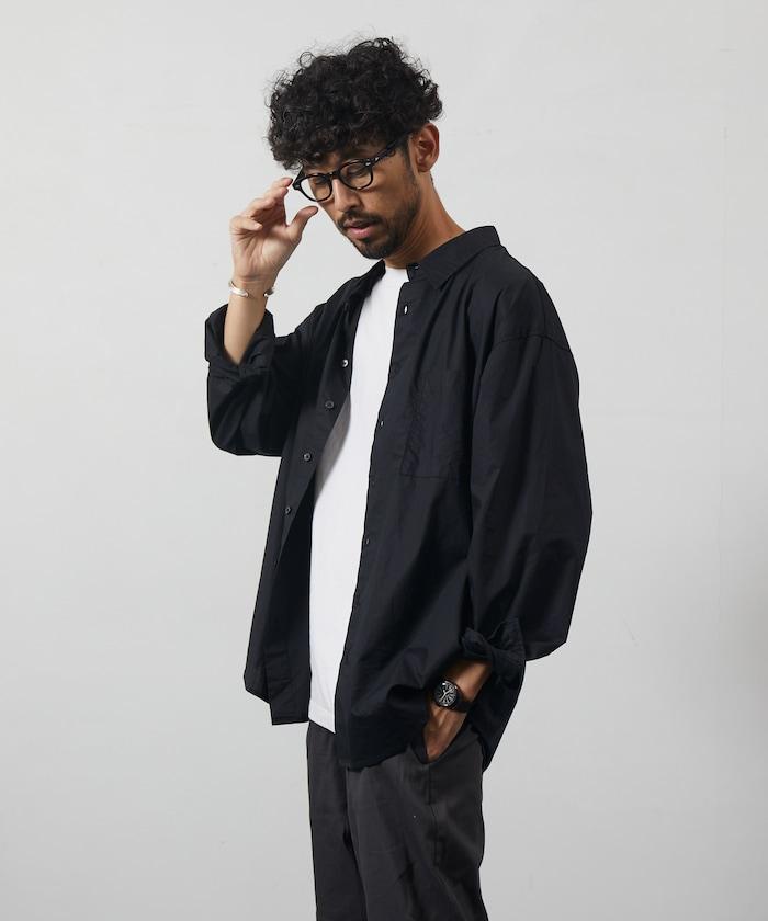 輕鬆合身寬鬆襯衫 / 常規領 / 長袖