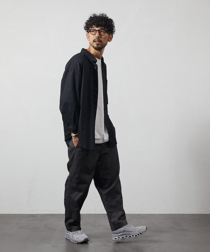 輕鬆合身寬鬆襯衫 / 常規領 / 長袖