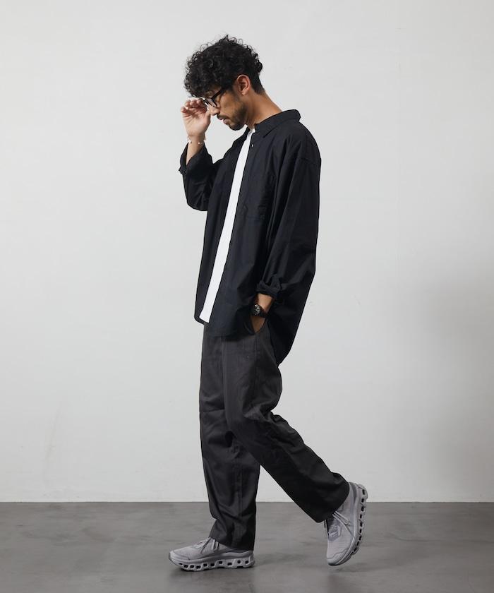 輕鬆合身寬鬆襯衫 / 常規領 / 長袖