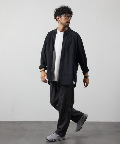 輕鬆合身寬鬆襯衫 / 常規領 / 長袖