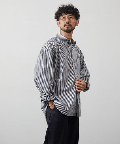 輕鬆合身寬鬆襯衫 / 常規領 / 長袖