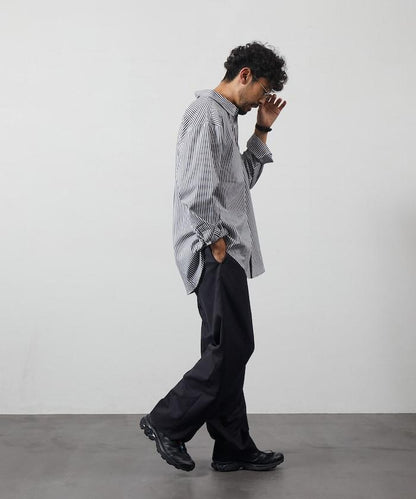 輕鬆合身寬鬆襯衫 / 常規領 / 長袖