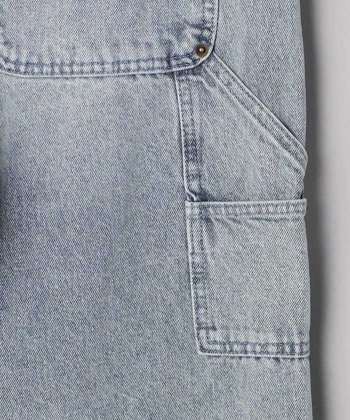 直筒版型寬鬆雙膝牛仔褲