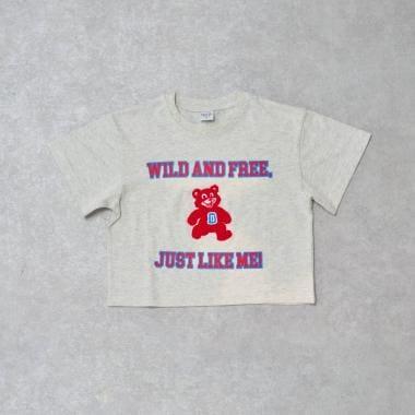 【純棉100%】學院風小熊短袖T恤