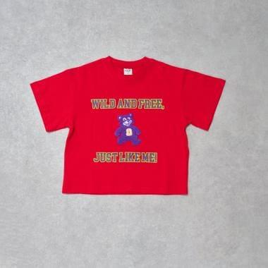 【純棉100%】學院風小熊短袖T恤