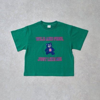 【純棉100%】學院風小熊短袖T恤