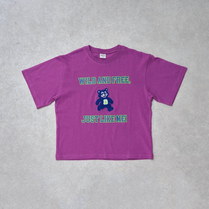 【純棉100%】學院風小熊短袖T恤