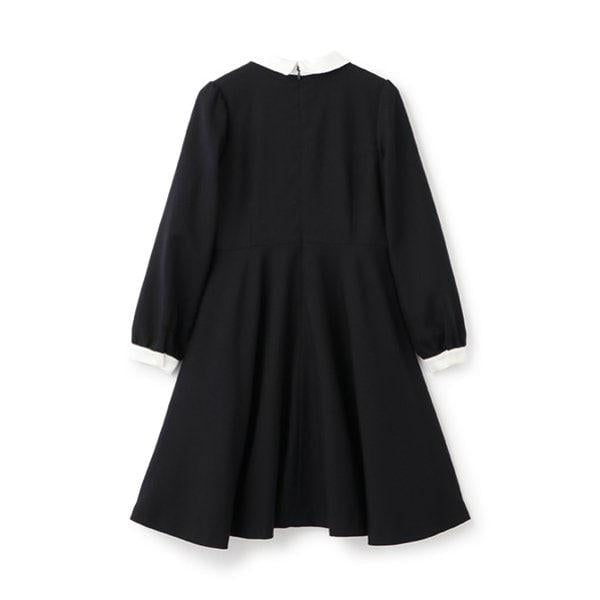 【畢業服】羊毛白色翻領連衣裙