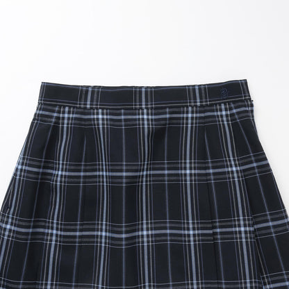 【畢業服】【可水洗】側褶格紋半身裙