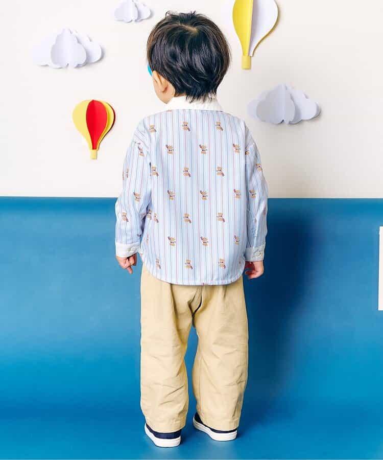 tiny bear 條紋拼接襯衫