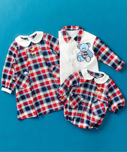 tiny bear 條紋拼接襯衫