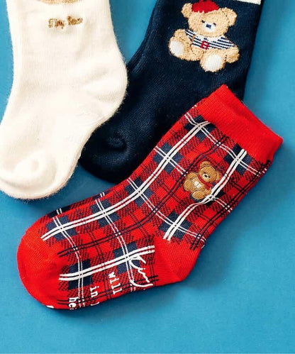 tiny bear 3雙裝混色襪