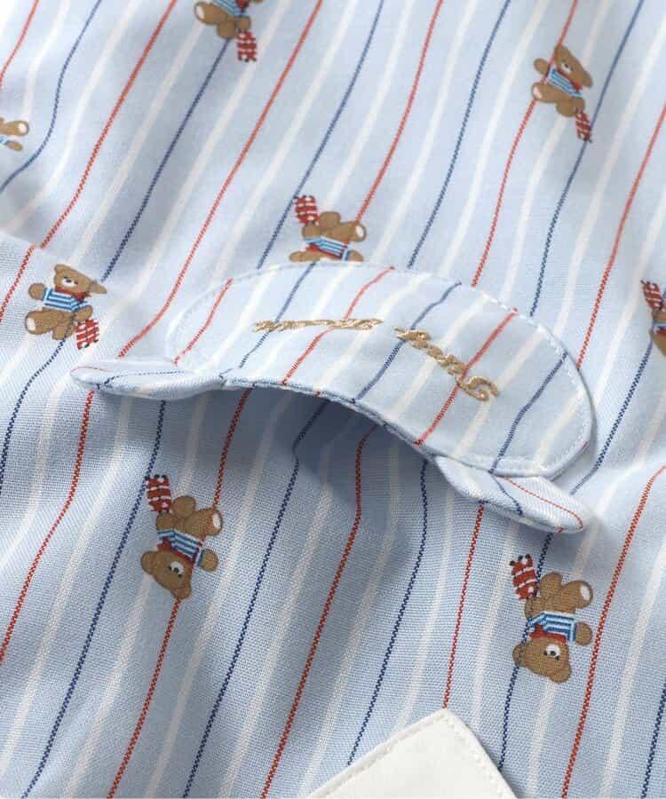 tiny bear 條紋拼接襯衫