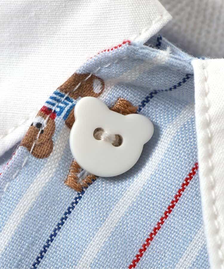 tiny bear 條紋拼接襯衫