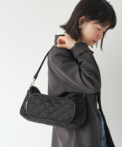 菱格紋橫款兩用單肩包