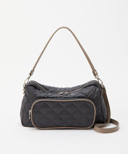 菱格紋橫款兩用單肩包