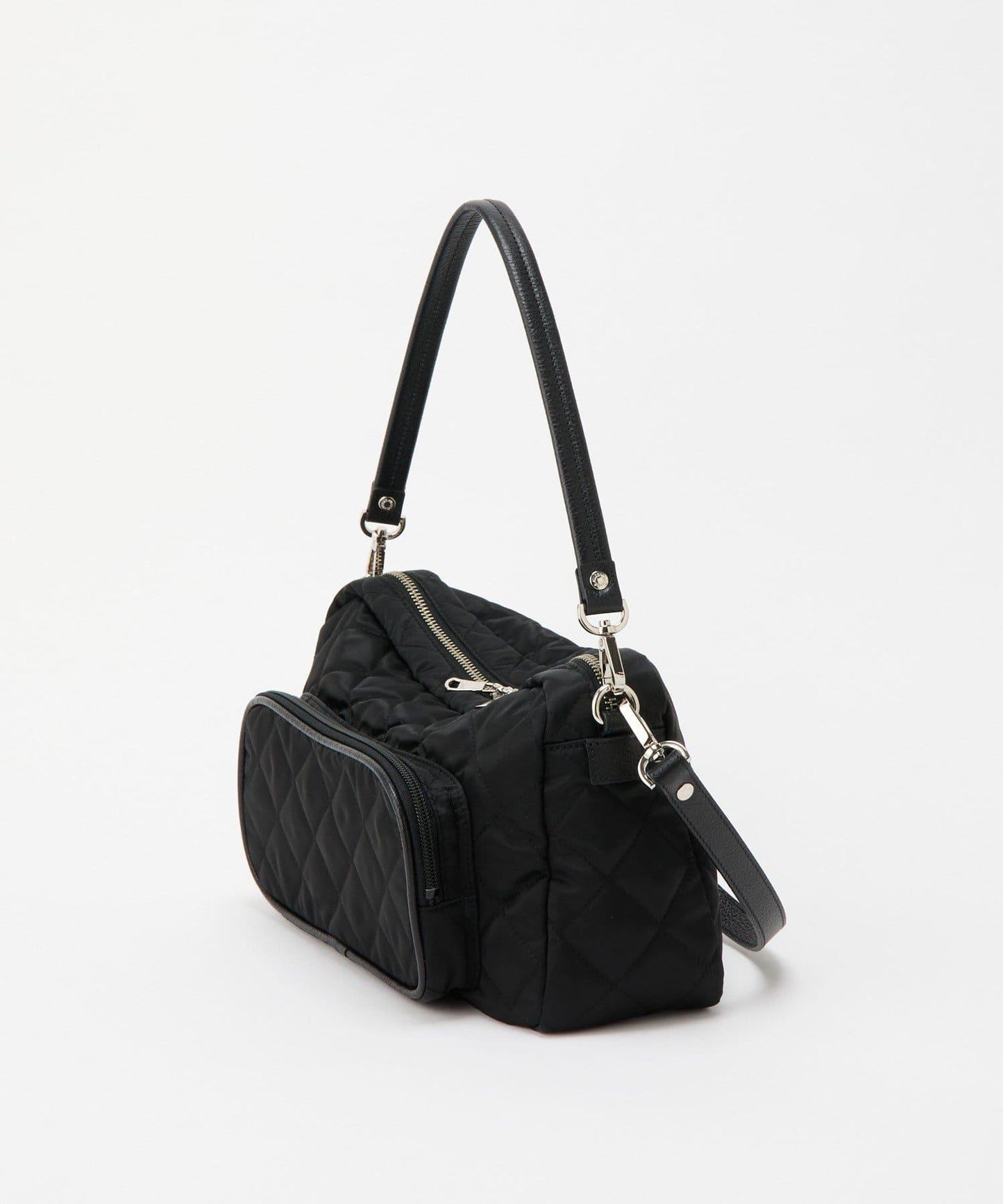 菱格紋橫款兩用單肩包