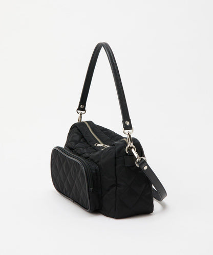 菱格紋橫款兩用單肩包