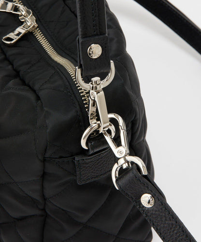 菱格紋橫款兩用單肩包