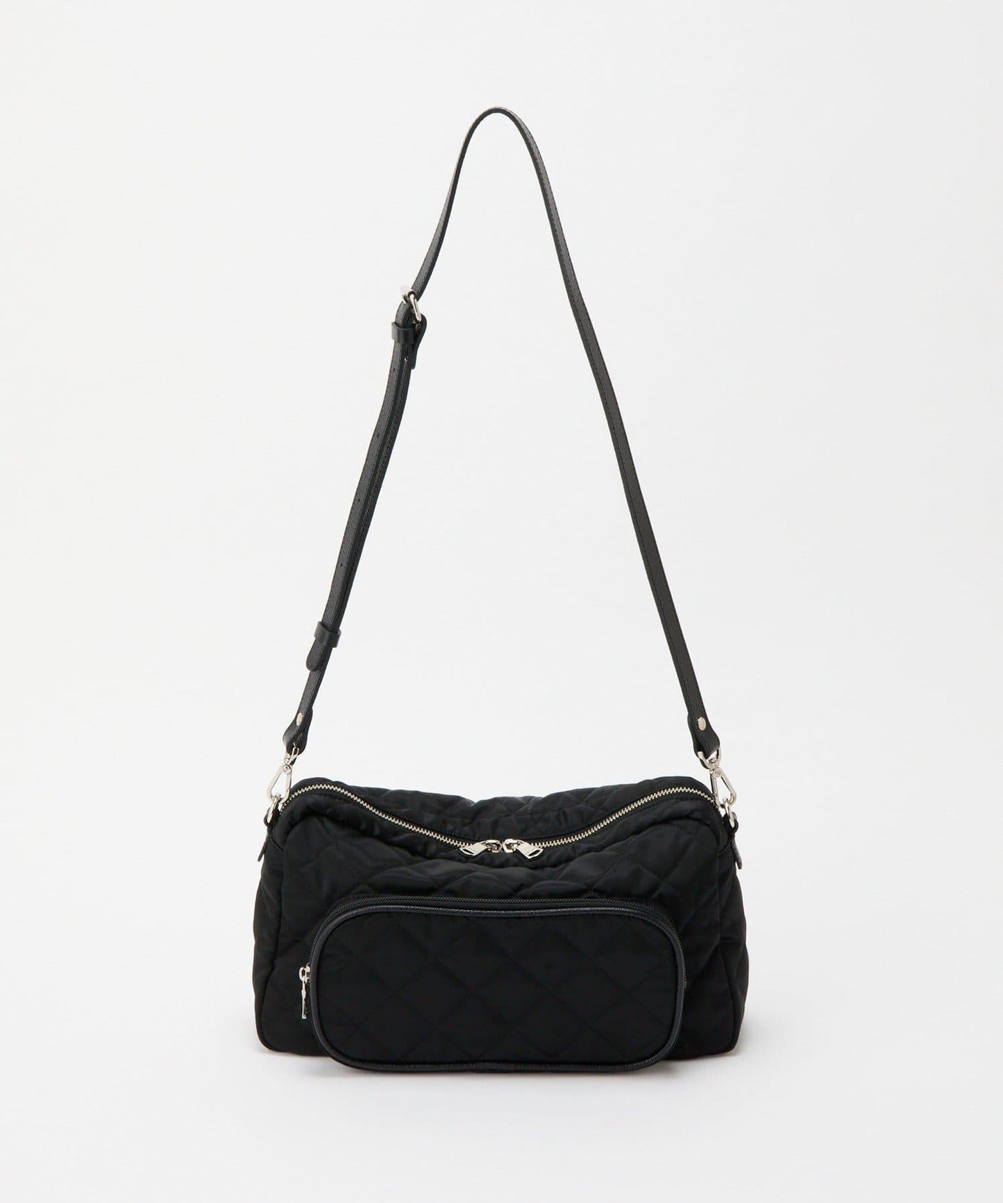 菱格紋橫款兩用單肩包