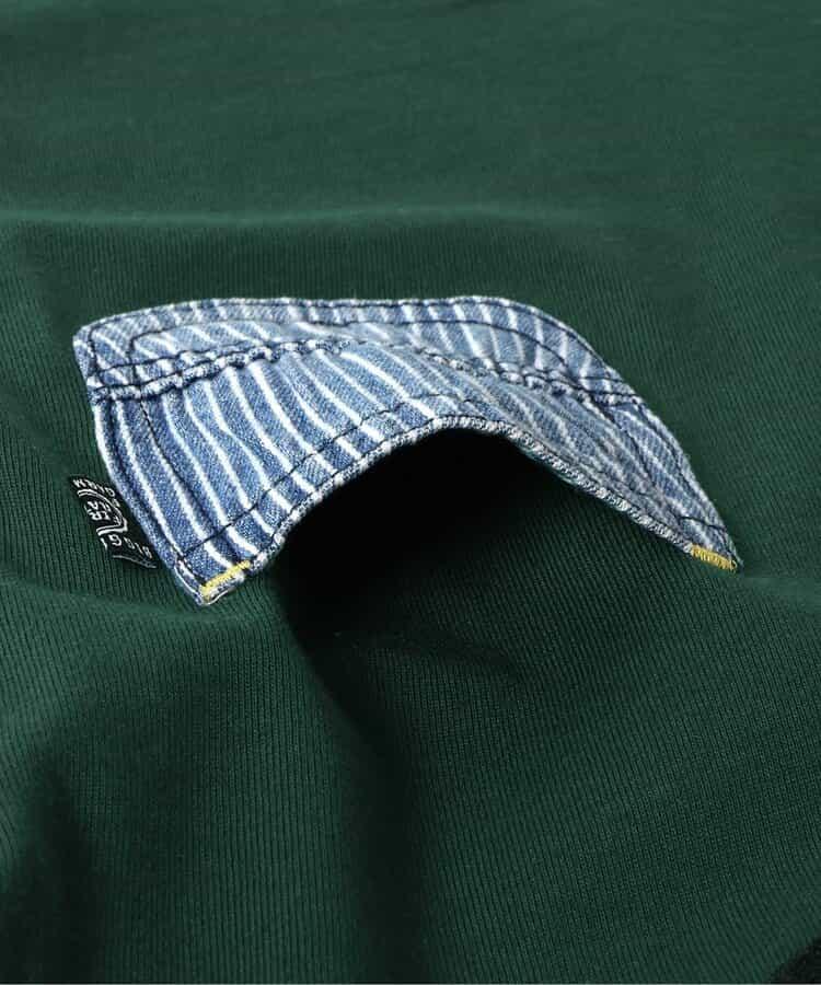 牛仔口袋長袖T恤