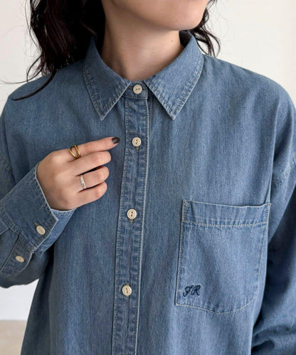 【人氣復刻】FR刺繡牛仔襯衫
