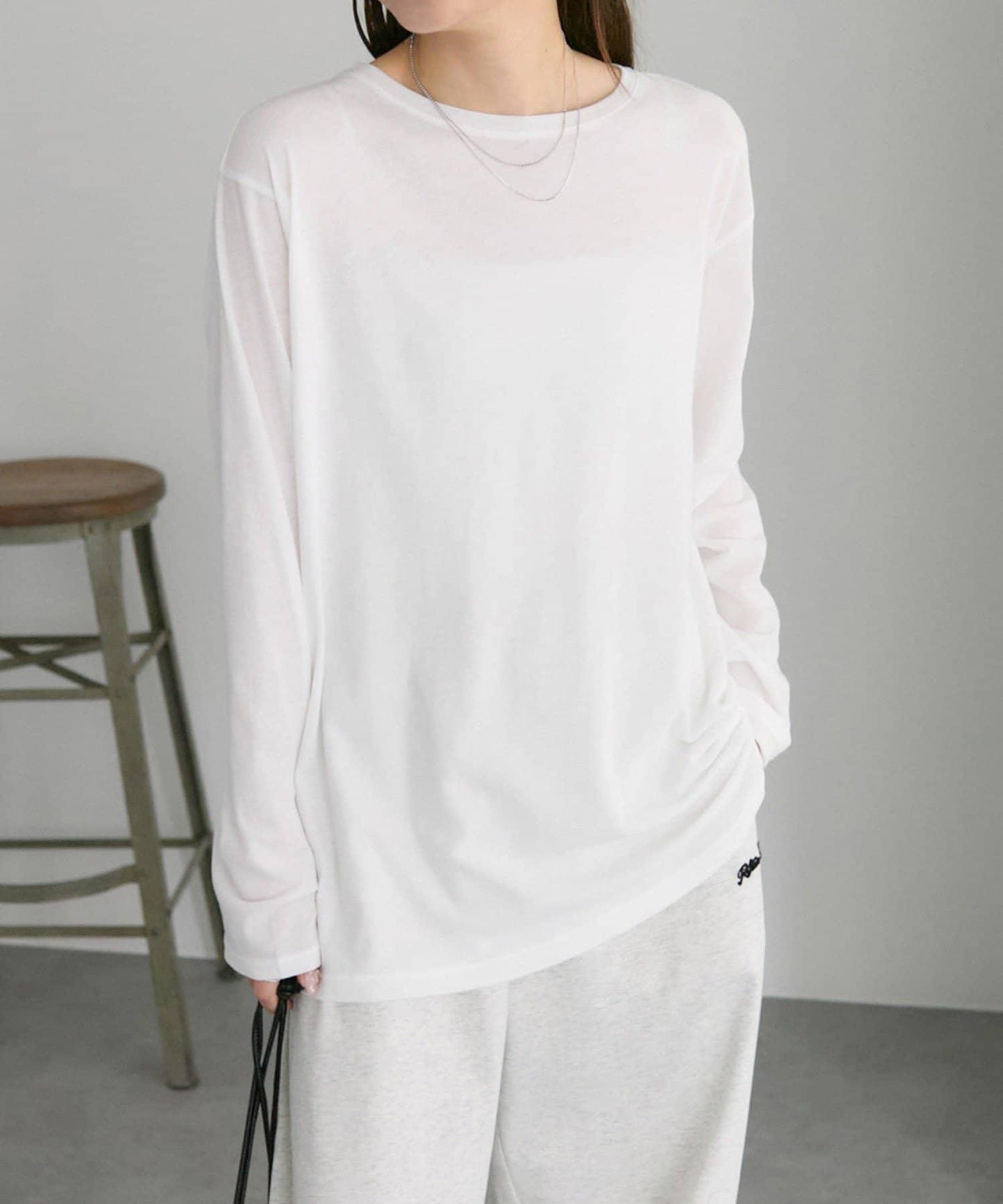 【25AW新色上市！】棉質透視長袖T恤