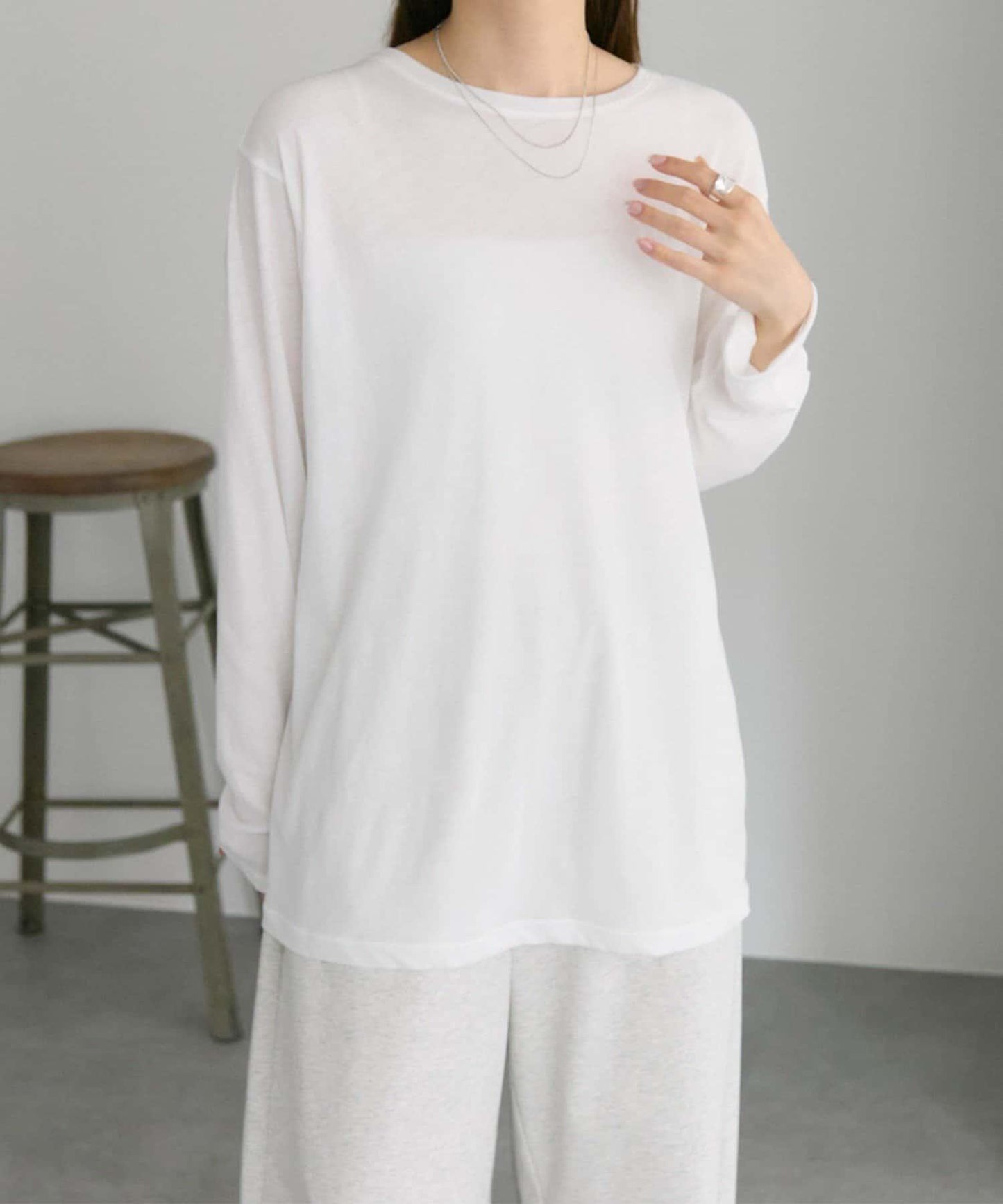 【25AW新色上市！】棉質透視長袖T恤