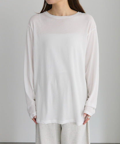 【25AW新色上市！】棉質透視長袖T恤