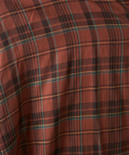 寬鬆版型格子寬袖襯衫