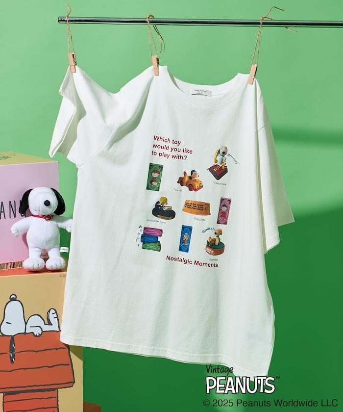 《PEANUTS》玩具照片印花T恤