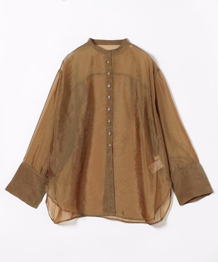 亮面輕薄皺褶襯衫