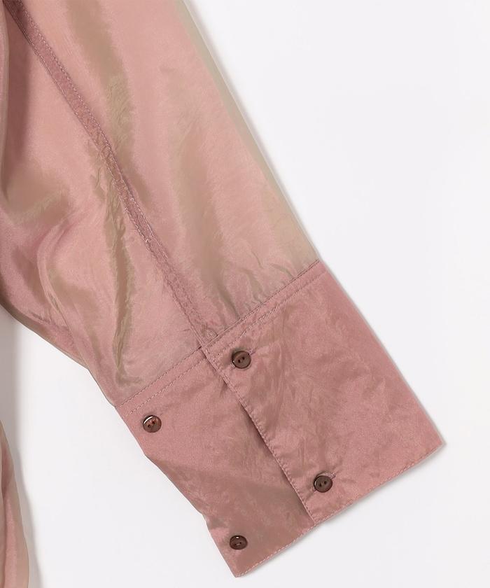 亮面輕薄皺褶襯衫