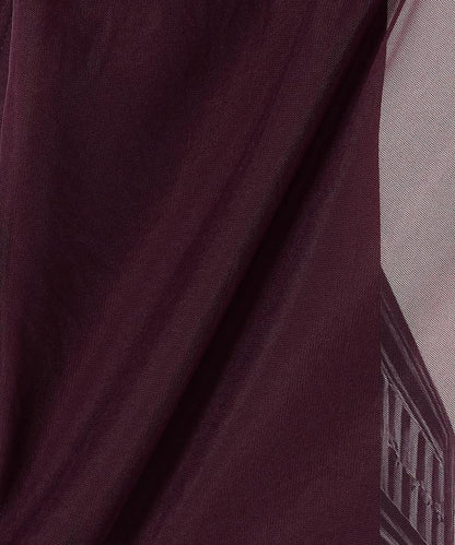 拼接網紗照片印花無袖T恤