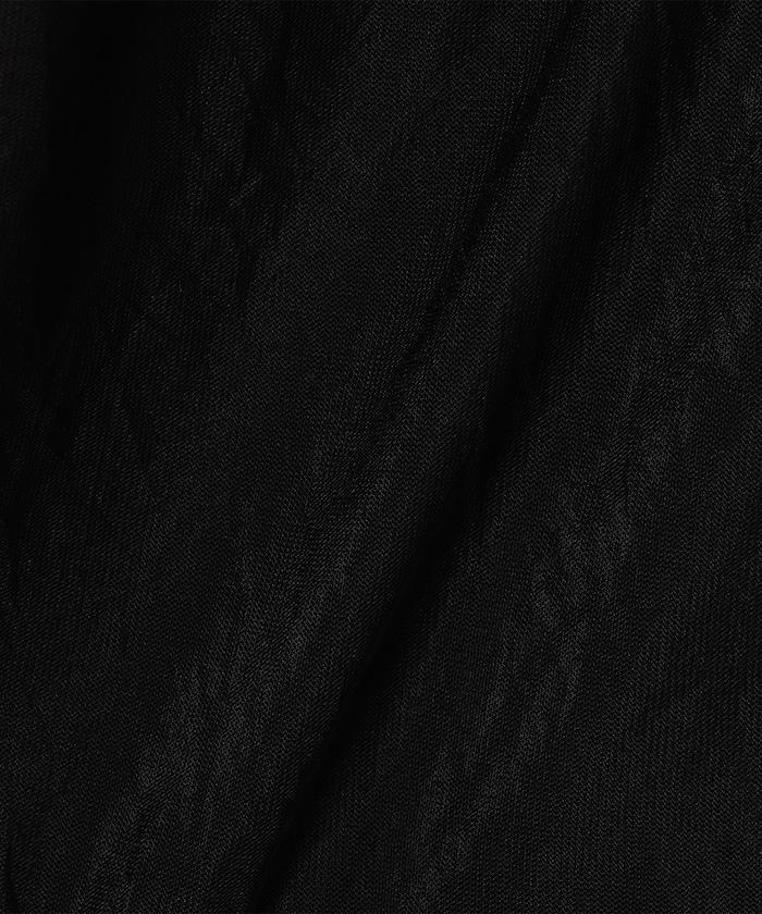 拼接網紗照片印花無袖T恤