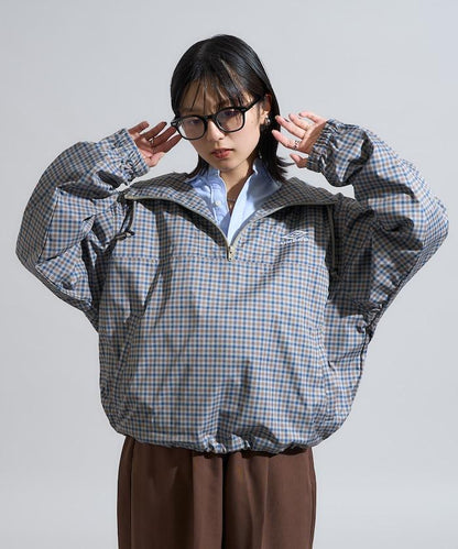特別格紋套頭風衣