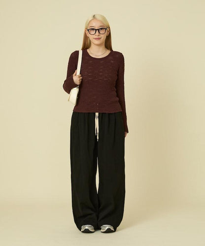 水洗工藝休閒錐形長褲