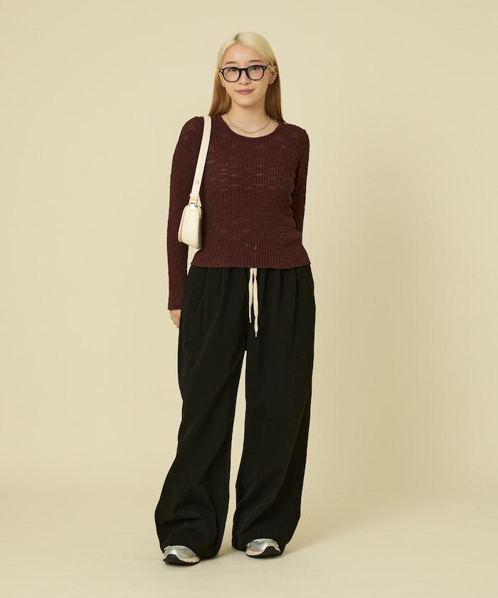 水洗工藝休閒錐形長褲