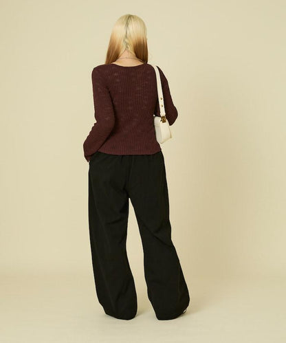 水洗工藝休閒錐形長褲