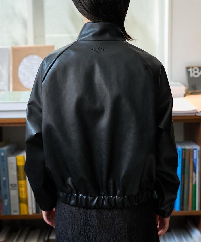 別注 LEATHERETTE STAND COLLAR BLOUSON